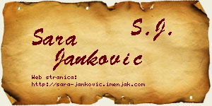 Sara Janković vizit kartica